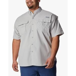 Columbia Men's Discontinued PFG Bahama II Short Sleeve Shirt | Cool Grey | 1X